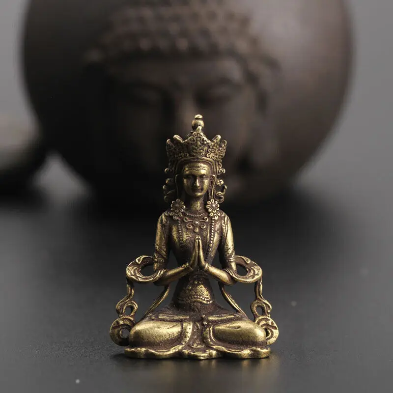 

Chinese Collection old Asian Brass guanyin tara godness Exquisite statue for Display Collectibles