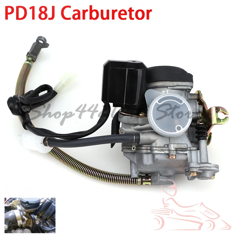 

18mm GY6 50cc FOR SCOOTER MOPED PD18J CVK CARBURETOR CARB 139QMB 139QMA ATV QUADS GO-KART BUGGY (PD18J)