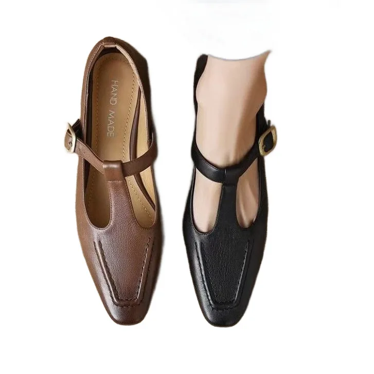 Women's Hollow Out Square Toe Mary Janes - Breathable Low Cut Shoes Chunky Heel Comfortable Shoes Spring Fall 2026