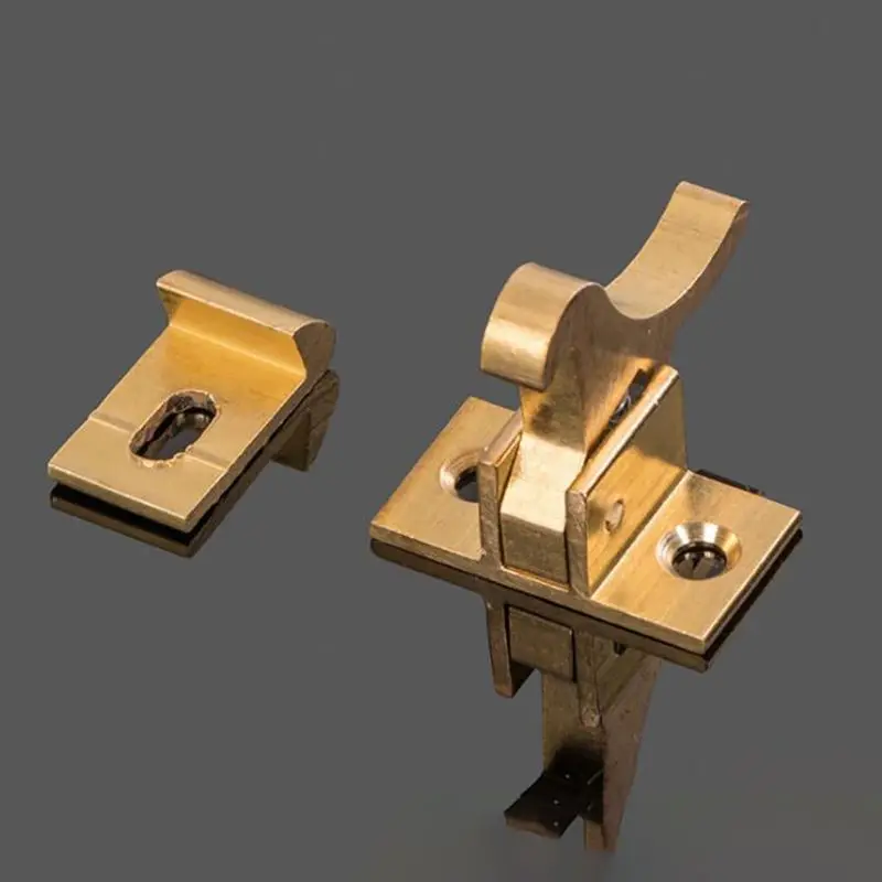 Hardware Copper Casement Window Latch Lock Security Door Window Automatic Latch Heavy Duty Cabinet Door/Bird Lock Buckle