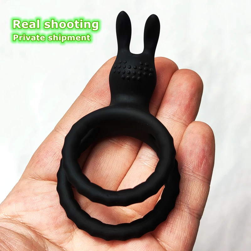 2023 New 2 In 1 Men's Silicone Penis Ring Clitoris Stimulator Cock