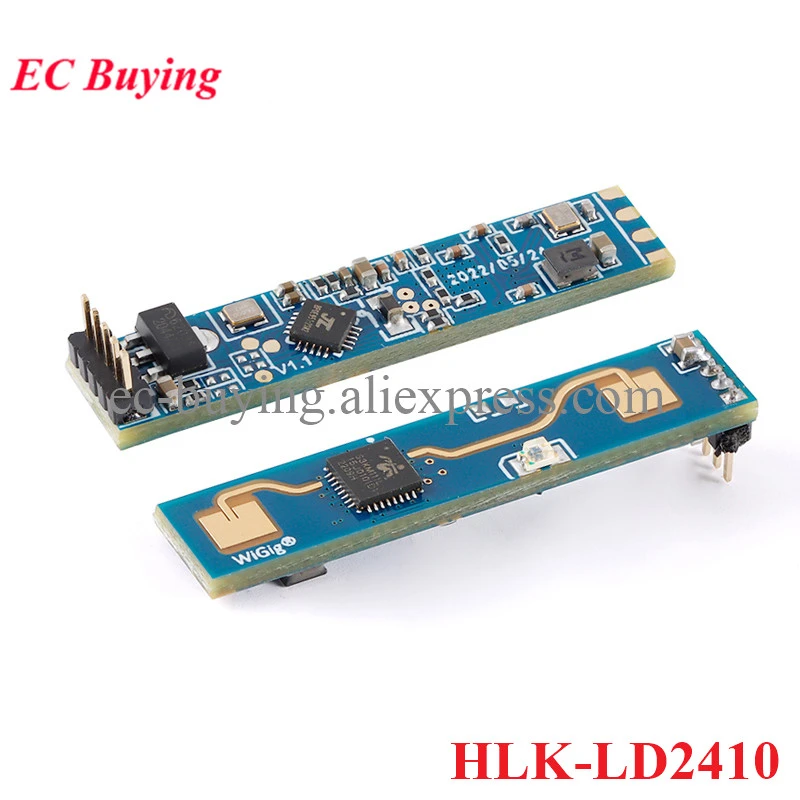 HLK LD2410 스마트 인체 감지 레이더 모듈, 밀리미터파 모션 스위치 센서 모듈, 5 핀 케이블, 24G FMCW ...