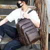 High Quality USB Charging Backpack Men PU Leather Bagpack Large Laptop Backpacks Male Mochilas Schoolbag For Teenagers Boys 4