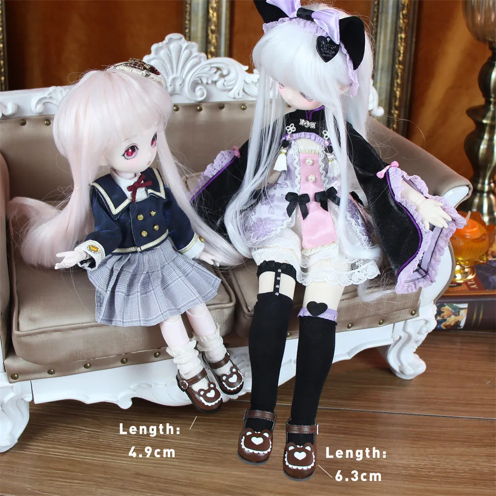 Dream Fairy 1/4 & 1/6 BJD Dolls Shoes Satin Loafers Shoes 3