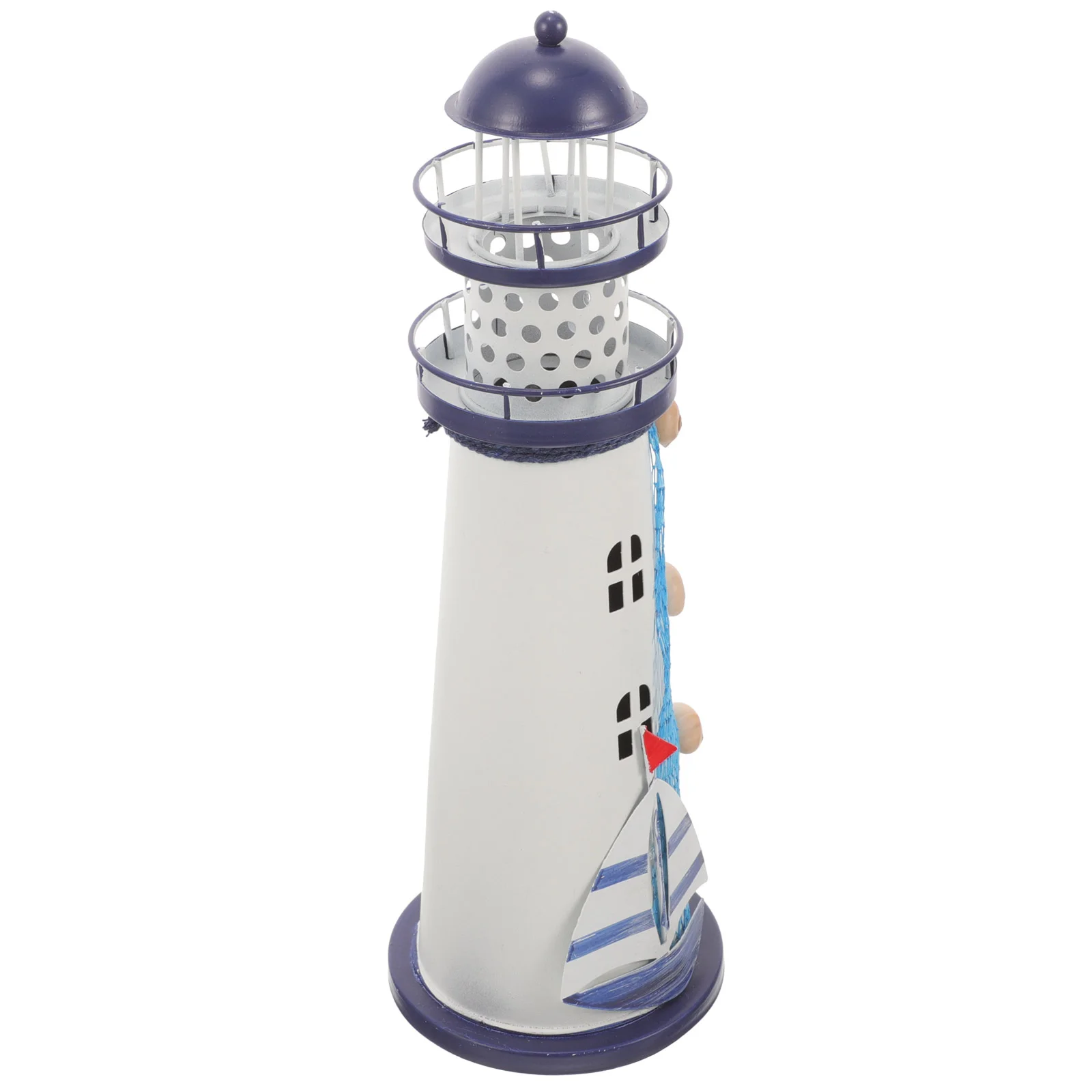

Lighthouse Lamp Mediterranean Decor for Home Desk Lamps Nautical Bedrooms Iron Seaside Dining Table