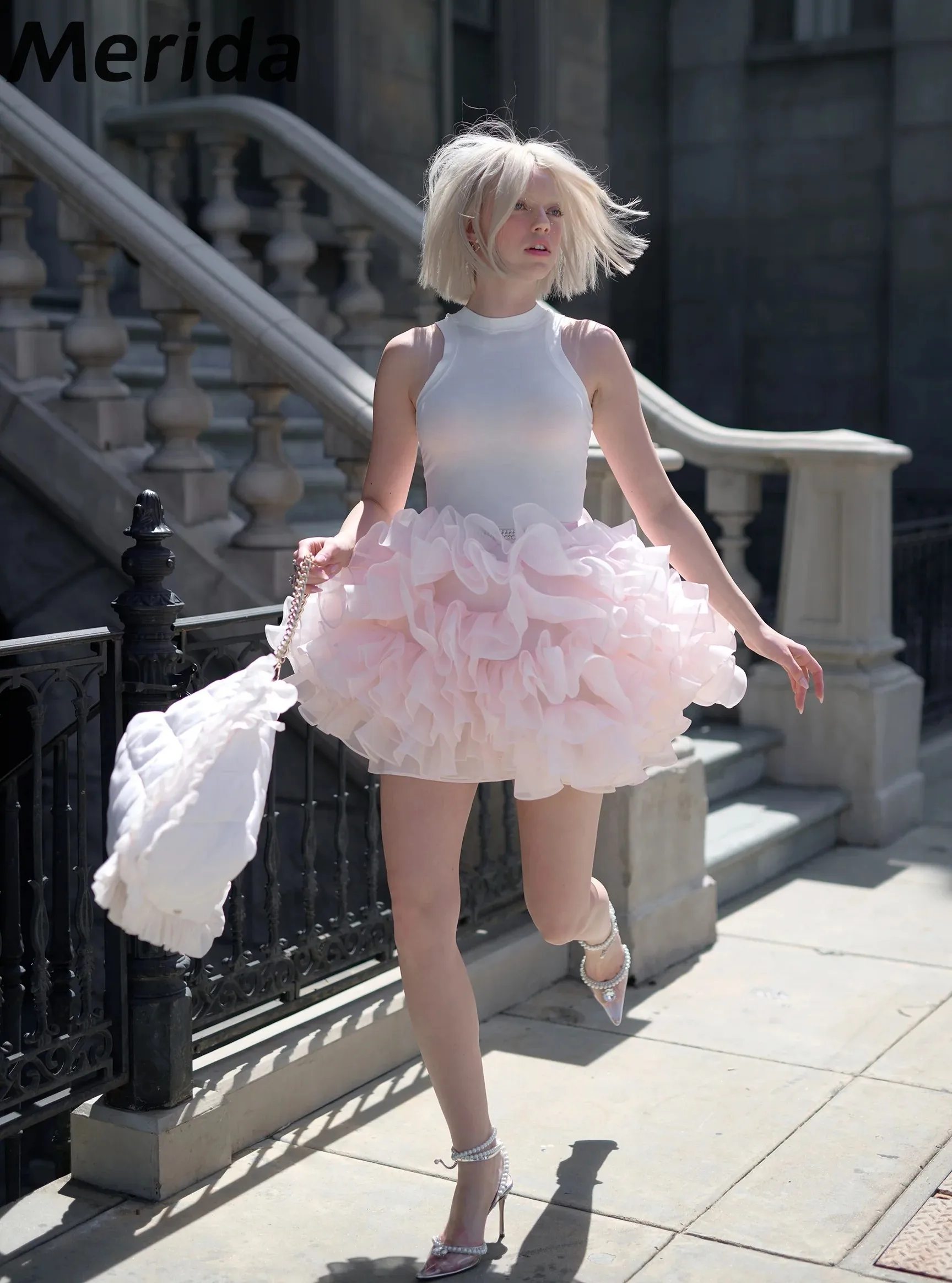 

Женское платье без рукавов, розовое платье с пышной юбкой, Настраиваемые платья для выпускного вечера с бусинами, лето 2023