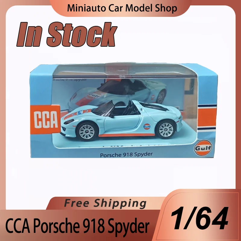 Gulf Edition 1:64 Porsche 918 Spyder Alloy Miniature Toy Car