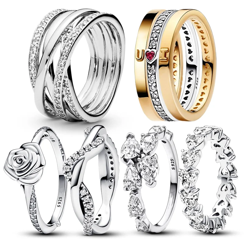 

Женское кольцо с цветами розы, из серебра 925 пробы