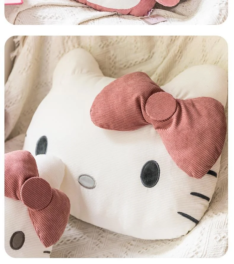 Hello Kitty Car Pillow Sanrio Kawaii Melody Neck Headrest Pillow Car Accessories Waist Safety Belt Shoulder Protection