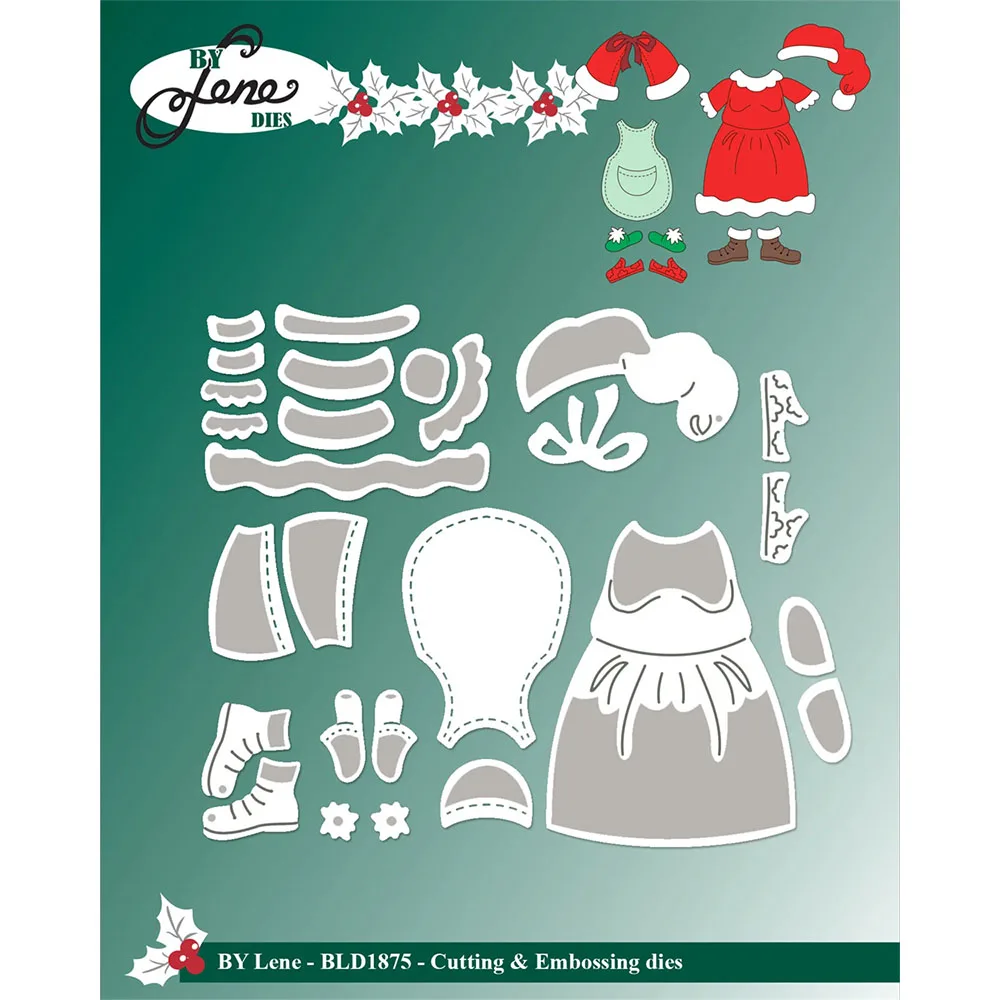 Festive Mailbox Metal Cutting Dies for DIY Holiday Scrapbooking and Decorative Paper Crafting