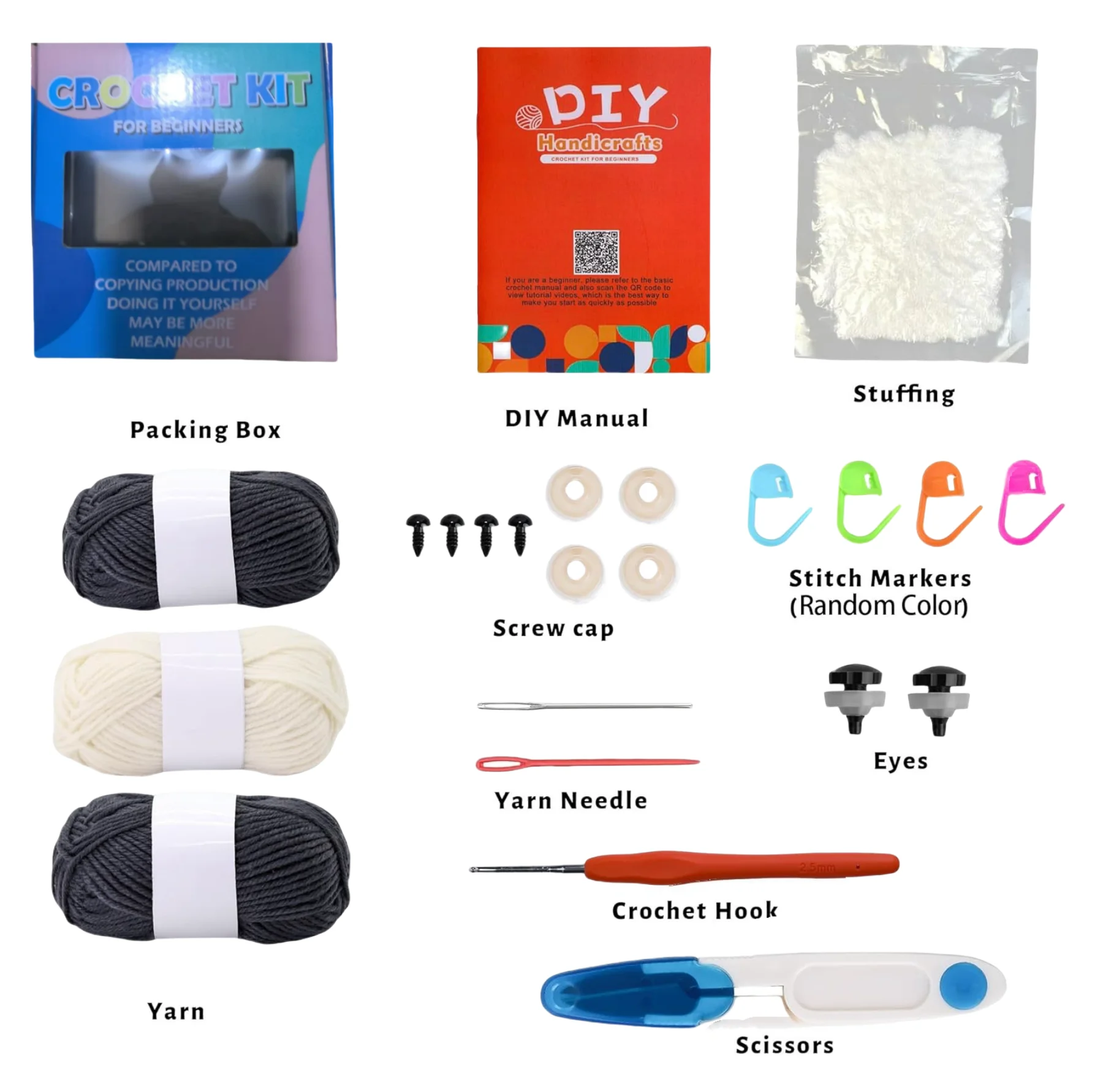 Crochet Kit for Beginners, Crocheting Dragon Kits with Step-by-Step Video Tutorials, Learn to Crochet Kits for Adults