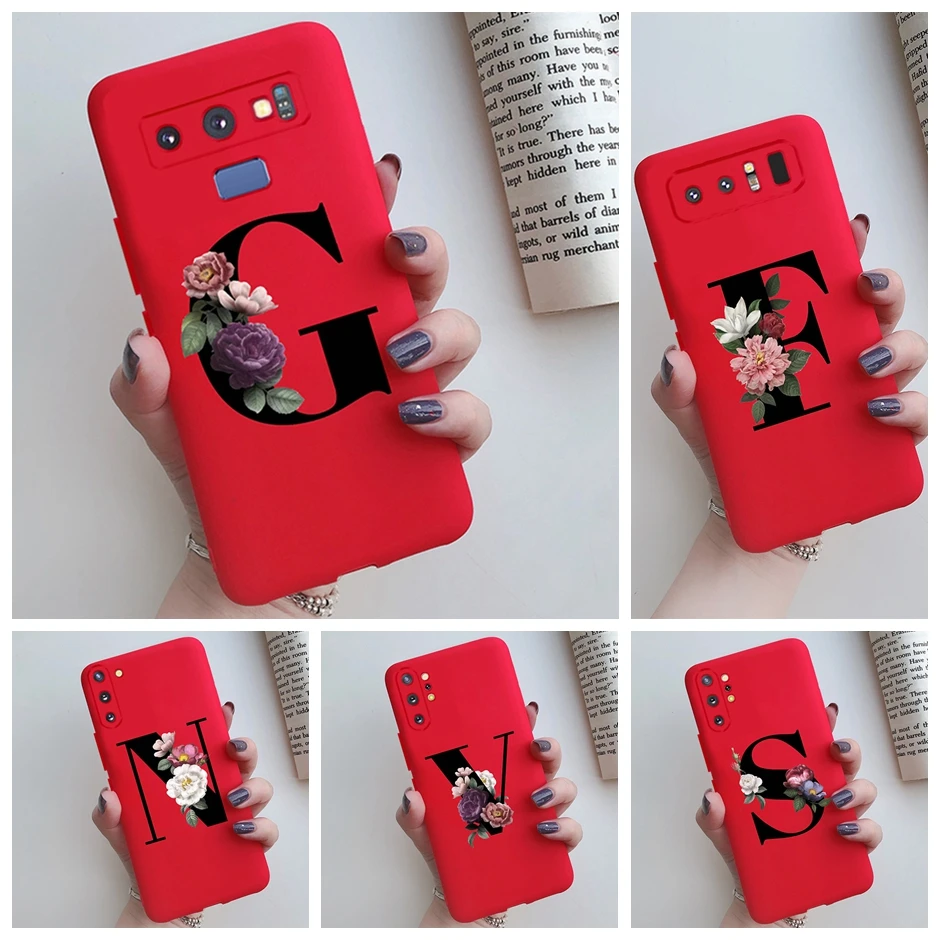 Custodia Per Telefono Per Samsung Note 8 Cover Letter Custodia Opaca Per Samsung Galaxy Note 9 Note 10 Note 10Plus Paraurti Note10 Shell Fundas