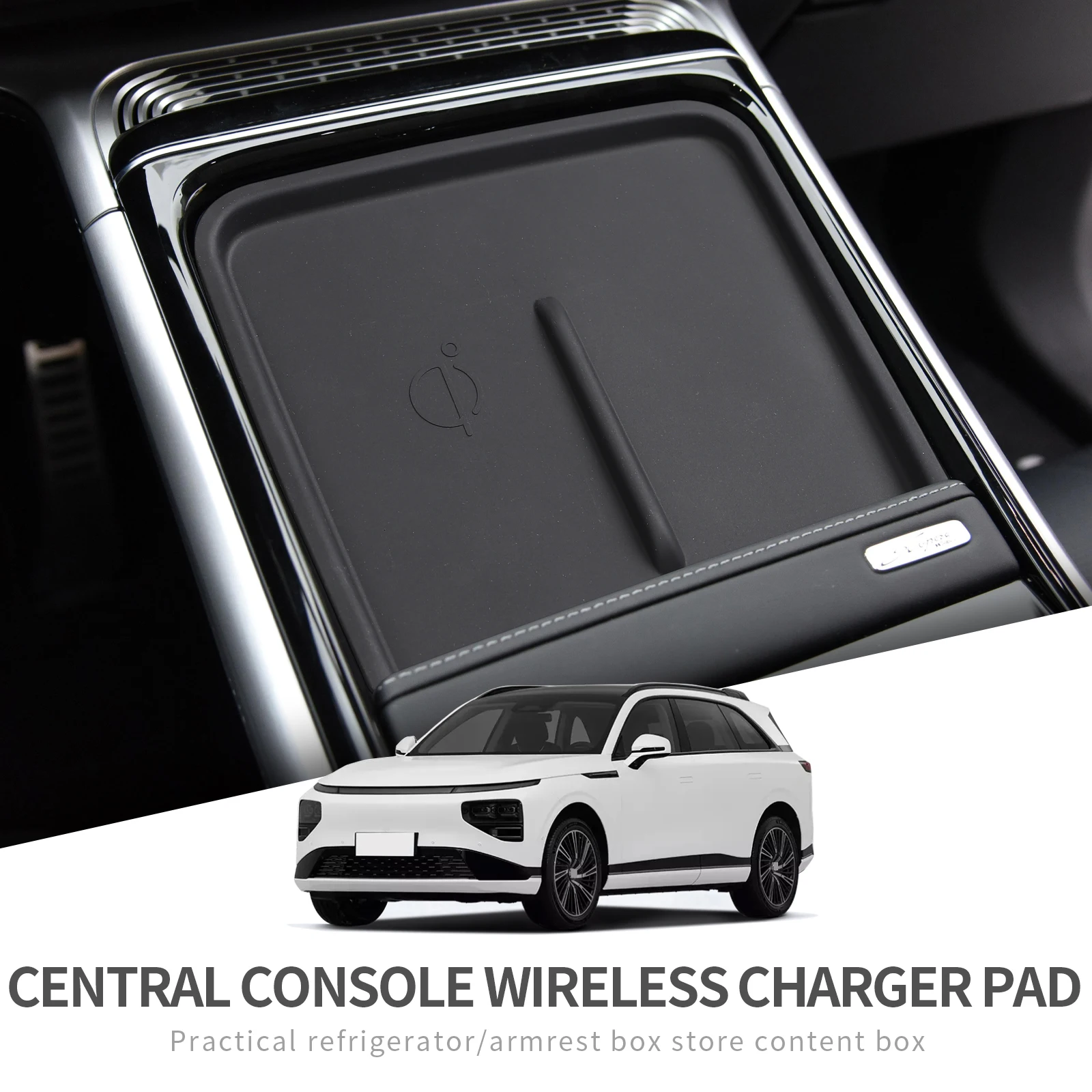 Anti-skid Central Console Wireless Pad Silicone Car Interior Accessories For Xpeng G9