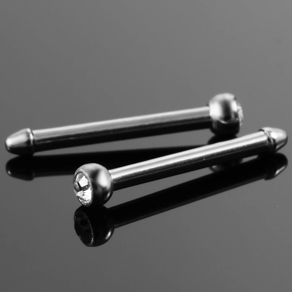 Piercing Jewelry Nose Studs Body Piercing Jewelry Body Jewelry 1PC 18G/20G Titanium Nose Stud Nostril Piercing Women L Shape Sexy Nariz Nose Bone Ear Lip Stud Piercing
