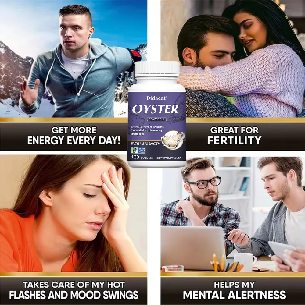 Oyster Supplement Energy Immune System Sports Nutrition Supplement Non-GMO Gluten-Free
