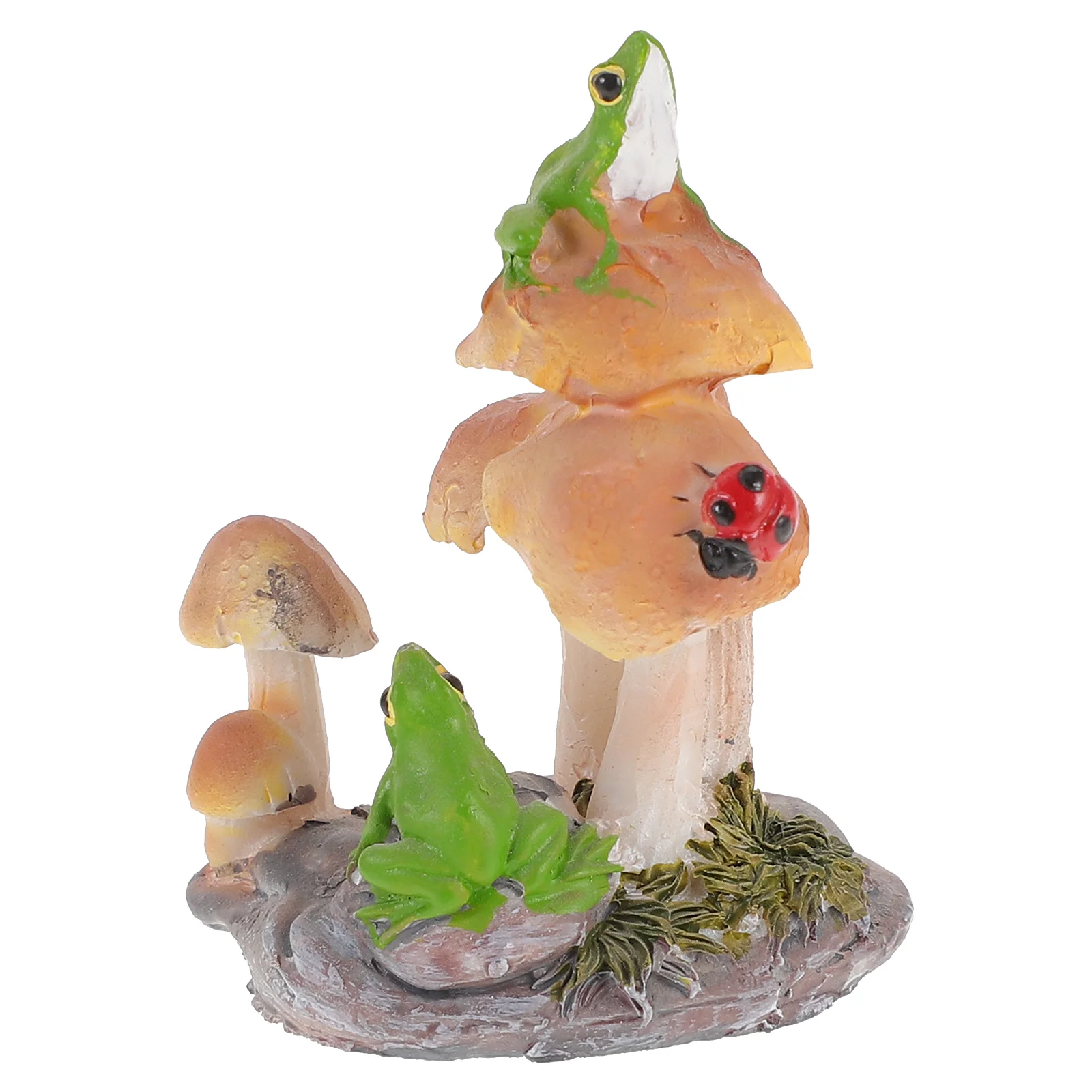 

Frog Statue Mushroom Ornaments Resin Craft Party Decorations Outdoor Figurine Figurines Garden Statues Yard Decorative