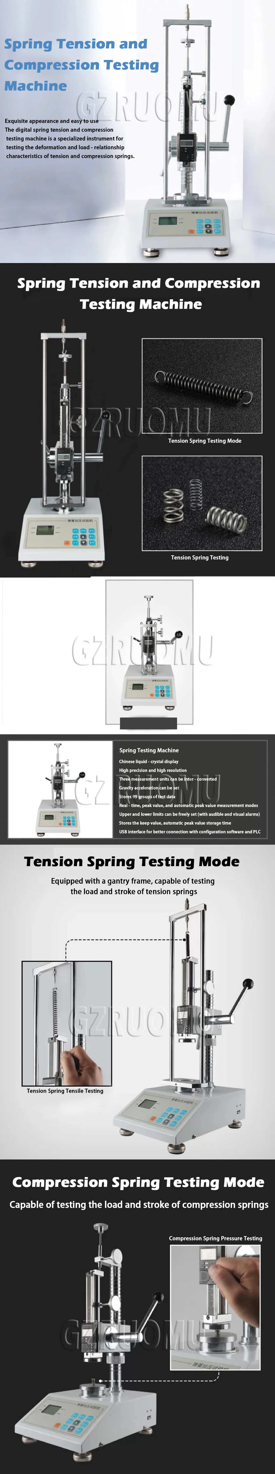 10-30N Tensile Compression Testing Machine Test Bench Digital Display Push-pull