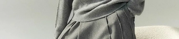 Women's Grey Hooded Cashmere Pullover Sweater High-Grade Winter Top for Autumn And Winter Season