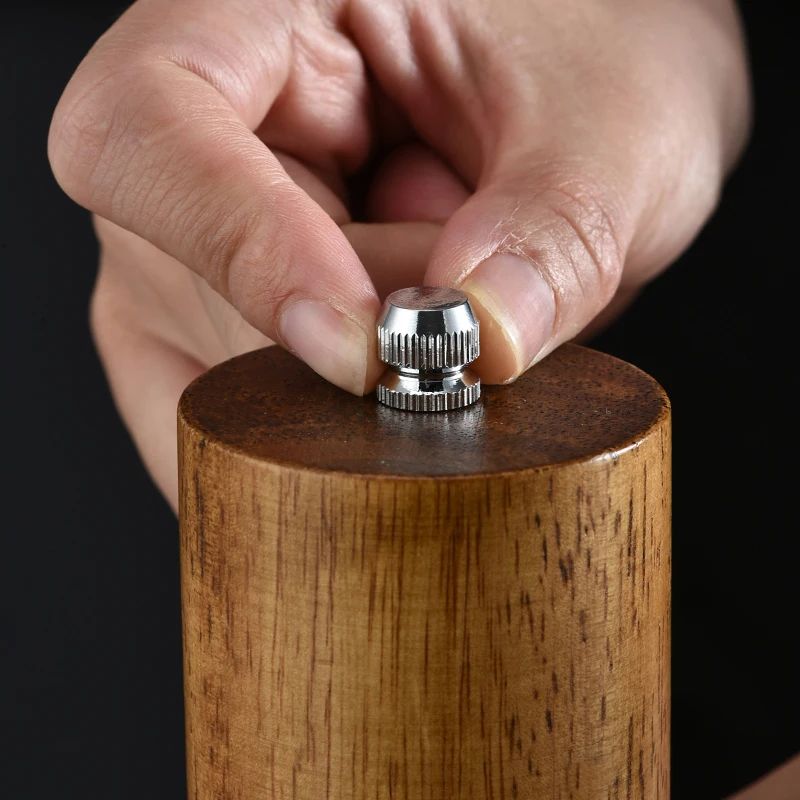 Antique Color Wooden Pepper Mill Manual Salt Spice Grinder With Adjustable Ceramic Core Pepper Grinder Kitchen Accessories Tool