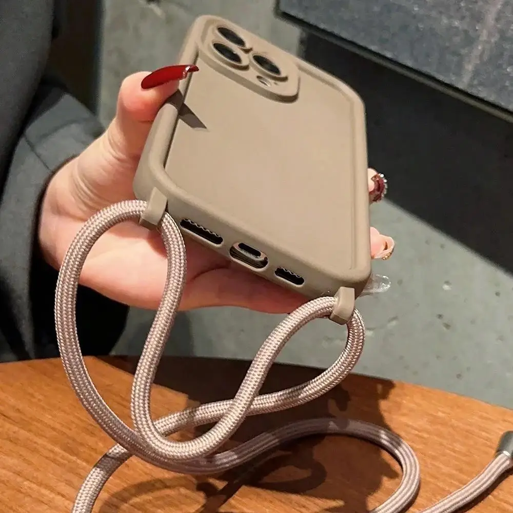Crossbody Soft Phone Case with Adjustable Lanyard Strap