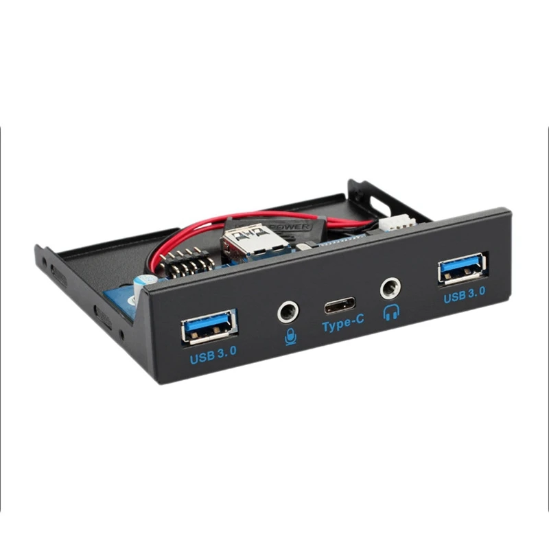 

Розничная продажа, 3,5-дюймовая Передняя панель USB 3,5 HUB 10 Гбит/с, Тип 3,0 Aux 3,5 мм, плата расширения дисковода для компьютера, настольного ПК