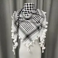 130*130cm Adult Men Arab Keffiyeh Head Scarf Cotton Middle East Wrap Multi Purpose Jacquard PatternArabian Muslim Hijab