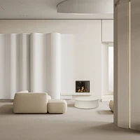 Table basse ronde blanche de styliste minimaliste italien, table d'appoint moderne, combinaison pour meubles de salon 3