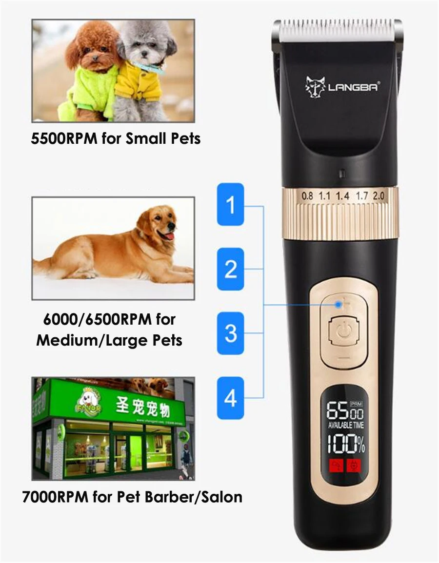 LANGBA Electric Scissors Professional Pet Hair Trimmer Animals