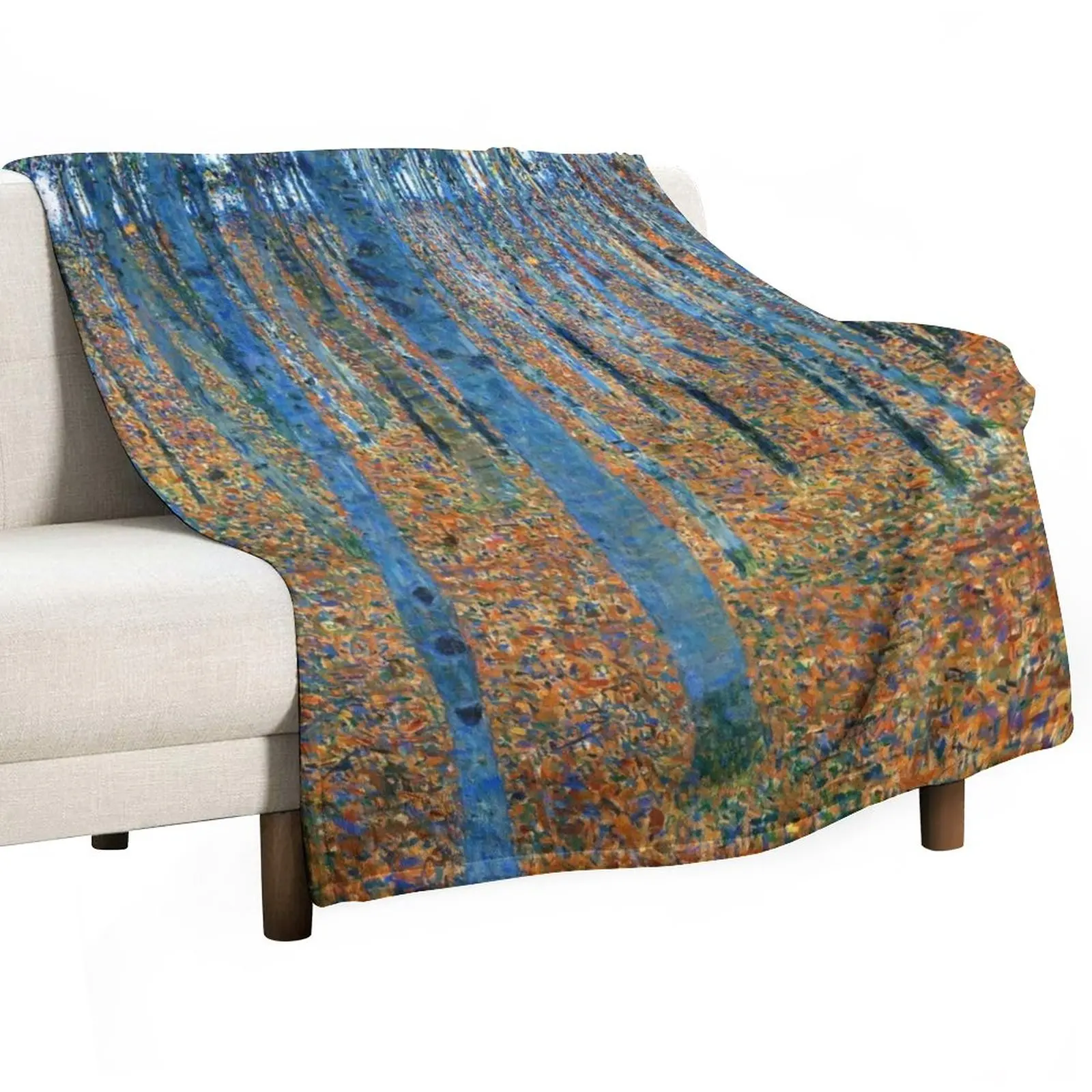 

Gustav Klimt - Beech Grove Throw Blanket Thin Blanket Bed linens Fluffy Soft Blankets