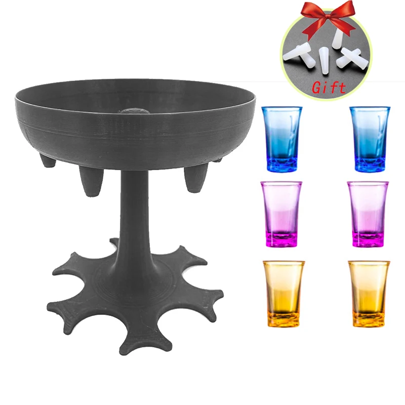 Elegant 6-Shot Liquor Dispenser & Holder for Parties and Gatherings