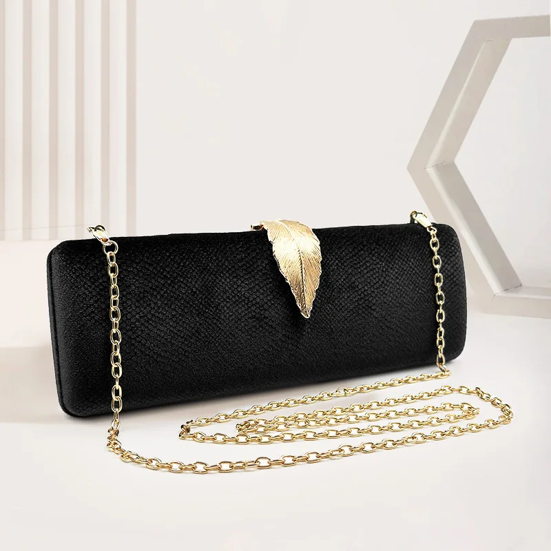 2023 New Velvet Women Wedding Dinner Cluth Bags Laves Clutch Long Purse Dinner Wallets With Chain Drop Shipping