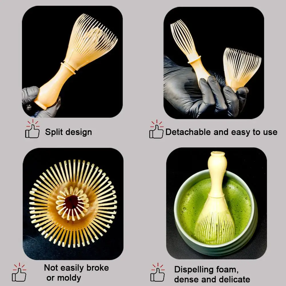 1PC NEW High-end Traditional Matcha Whisk Reusable Resin Whisk Chasen Dishwasher for Matcha Green Tea Powder Tea Ceremony B D9R3