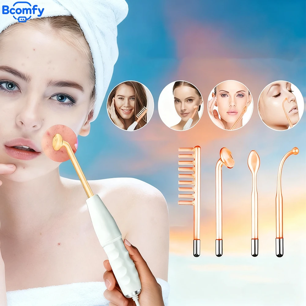 Portable 4-in-1 Handheld Electric Neon Wand for Face Skin Beauty High Frequency Facial Therapy Acne Treatment Tool 1 Portable 4-in-1 Handheld Electric Neon Wand for Face Skin Beauty High Frequency Facial Therapy Acne Treatment Tool 1