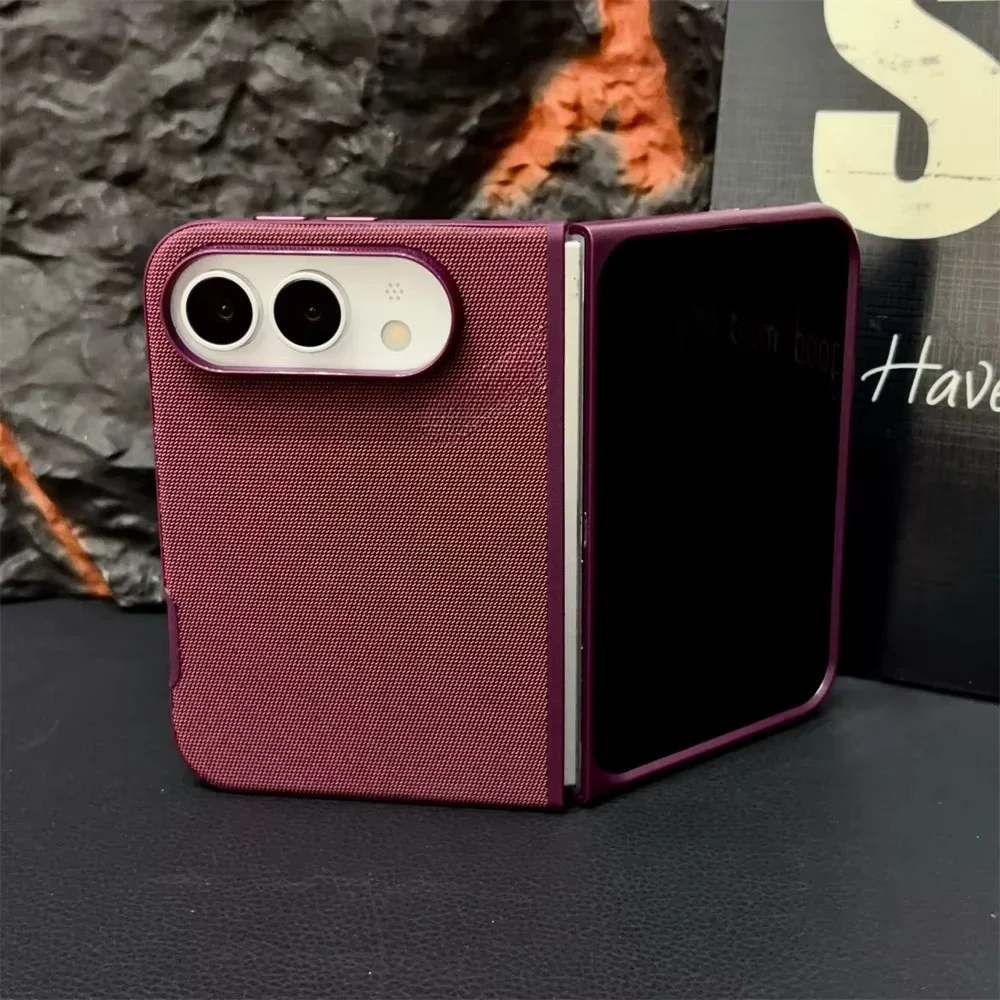 Premium Woven Texture Magnetic Fold Case - Shockproof Protective Cover with Magsafe Compatibility