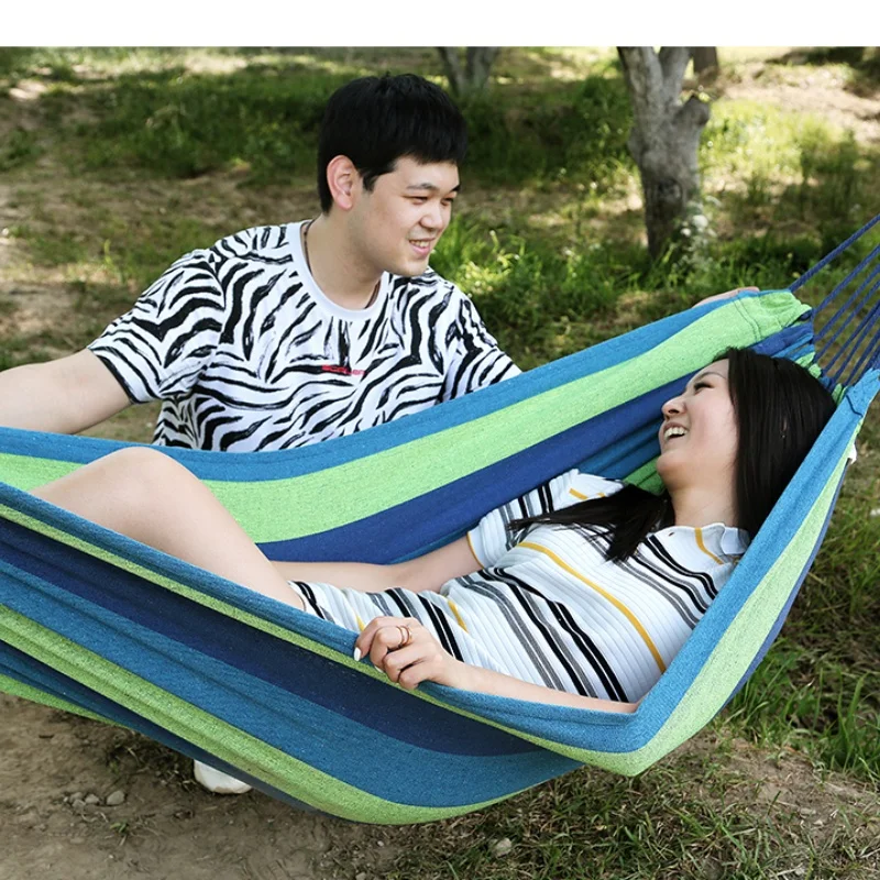 New Outdoor Hammock with Thickened Canvas and Anti-Rollover Feature, Suitable for Both Outdoor and Indoor Use 6
