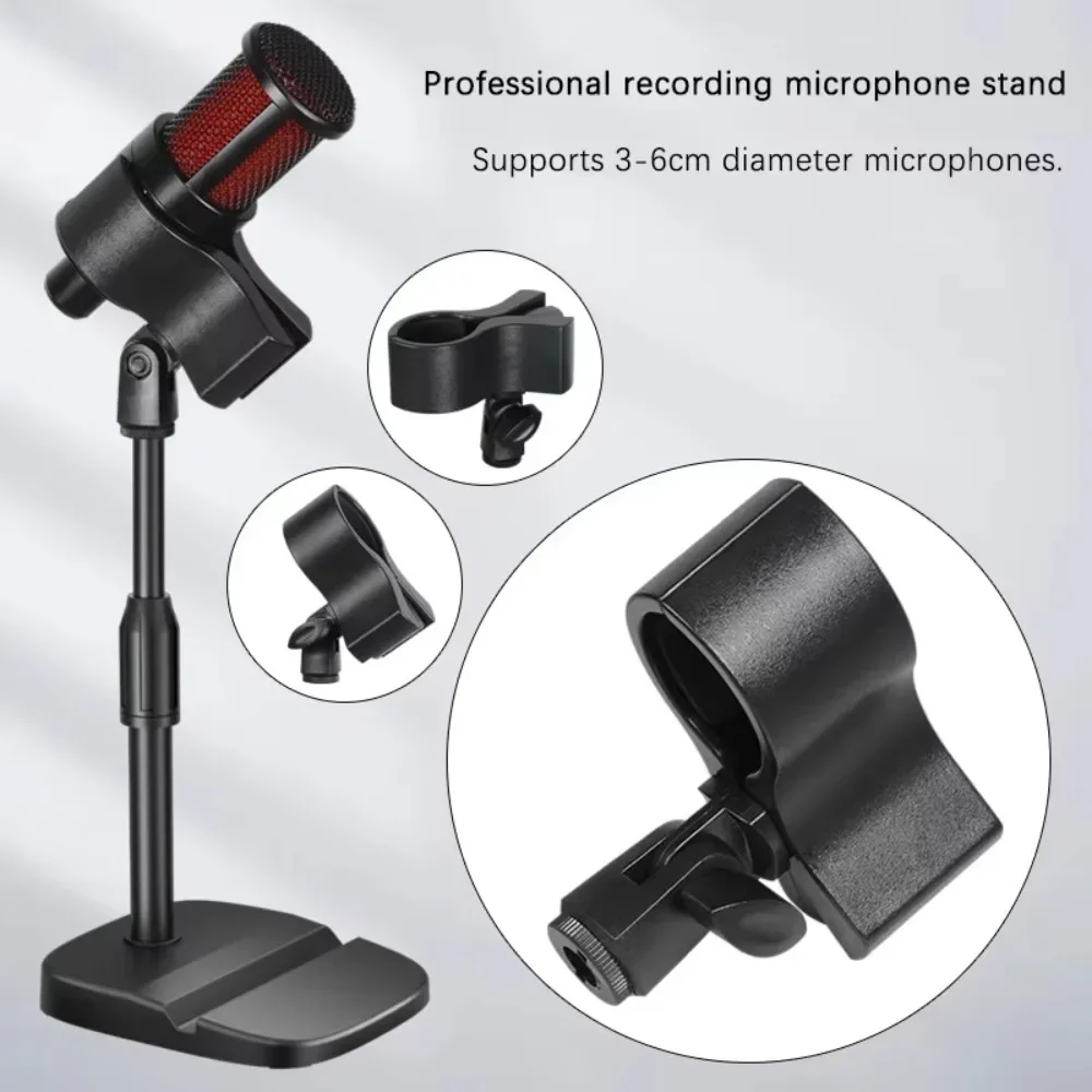 1Pc Universal Large Microphone Handhold Clip Clamp Holder With 3/8 or1/4 Adapter For 3-6CM Mic Microphone Mic Clamp Stand Holder