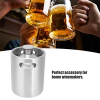 2L Beer Keg Mini Stainless Steel Beer Barrel with Spiral Lid for Home Brewing Accessory Beer Keg Brewing Accessory 1