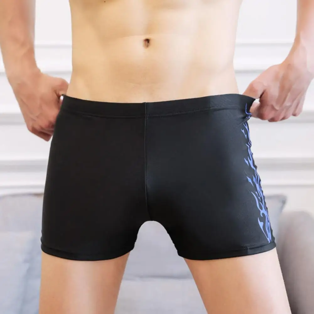Men Swimming Shorts Quick Dry Men's Swimming Trunks Soft Breathable Beach Shorts for Hot Spring Slim Fit Plus Size Printed
