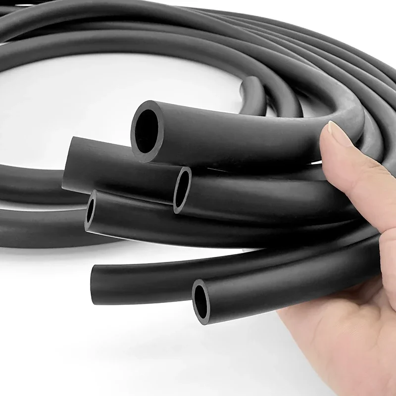 Oil Resistant Flexible Black Rubber Fuel Hose - Durable NBR Tubing