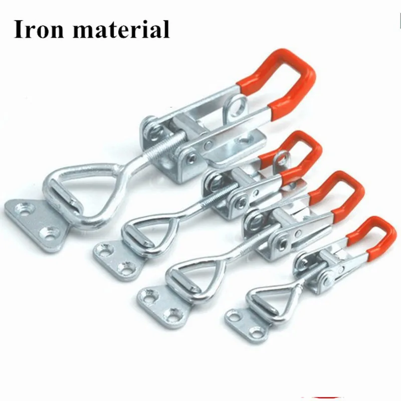 Furniture Hardware Toggle Latches Toggle Latch Catch Toggle Clamp Adjustable Cabinet Boxes Lever Handle Lock Hasp For Home Sliding Door Furniture Hardware 1pcs