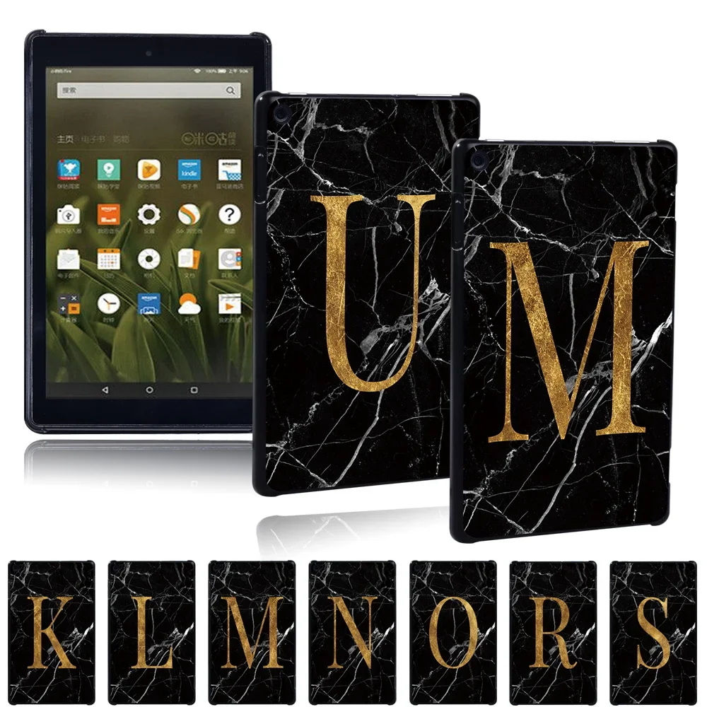 Custodia Per Tablet Per Fire Hd 10 Plus/7Th/9Th/11Th/Hd 8 Plus/7Th/8Th/12Th/10Th/Fire 7 7Th/9Th/12Th Cover Posteriore Con Stampa Blackmarble