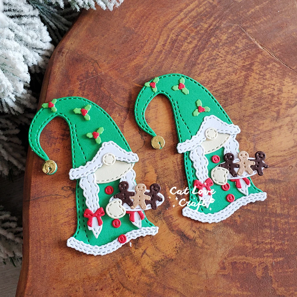 Description Picture 5 of itemGingerbread cookie Christmas Gnomes Metal Cutting Dies Scrapbooking Stencil Die Cuts Card Making DIY Craft Embossing New Dies