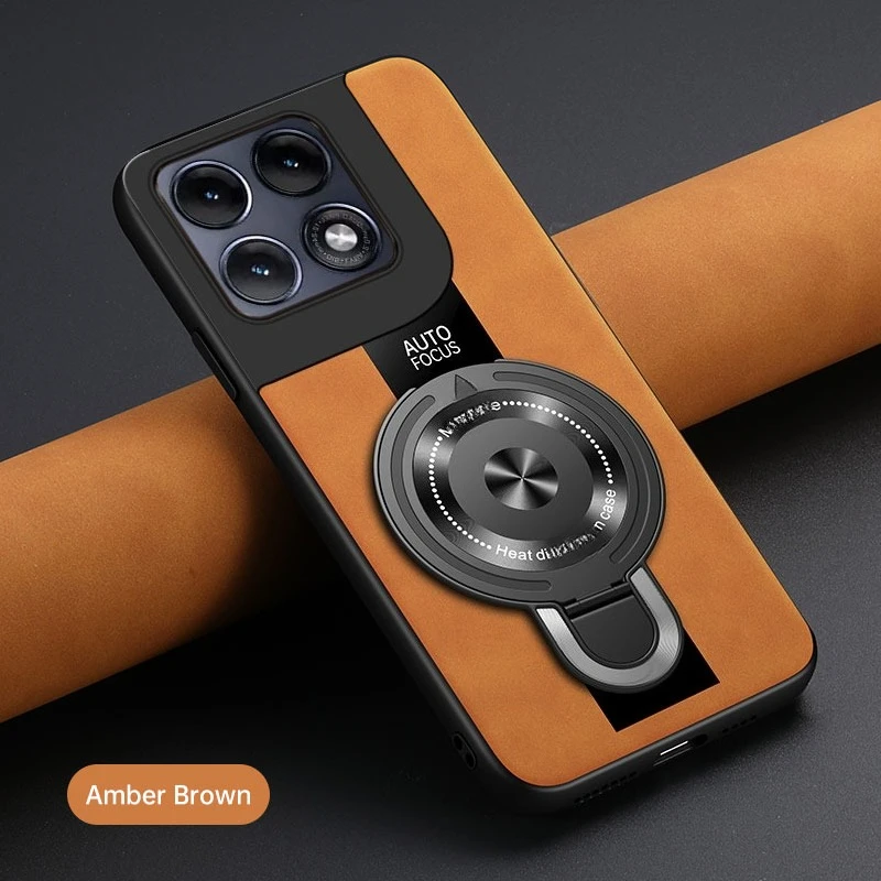 Luxury Magnetic Rotating Stand PU Leather Shockproof Phone Case