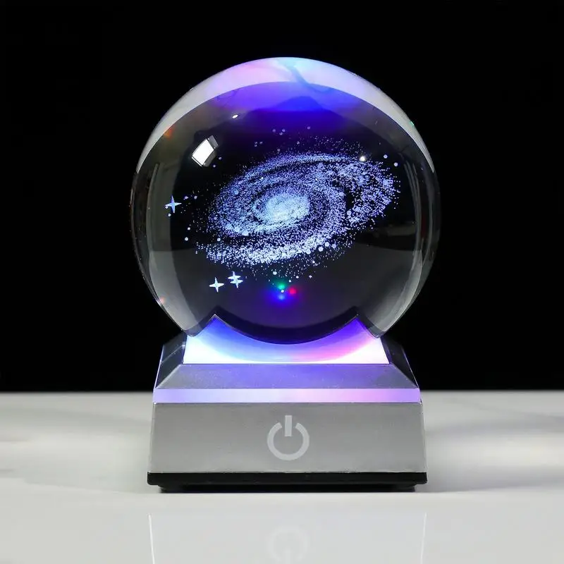 

3D Galaxy Lamp Creative Multi Colour Atmosphere Night Light Moon Light With Stand Internal Engraving Glowing Ball Christmas Gift