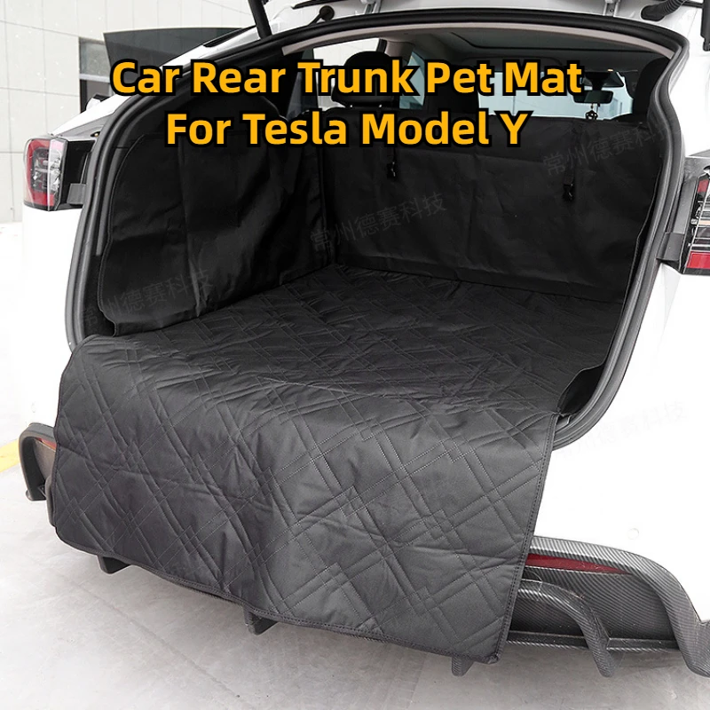 

For Tesla Model Y 2023 Rear Trunk Pet Mat Waterproof Bed Outdoors Camping Pet Pad Wear-resistant Car Seat Cushion Accessories