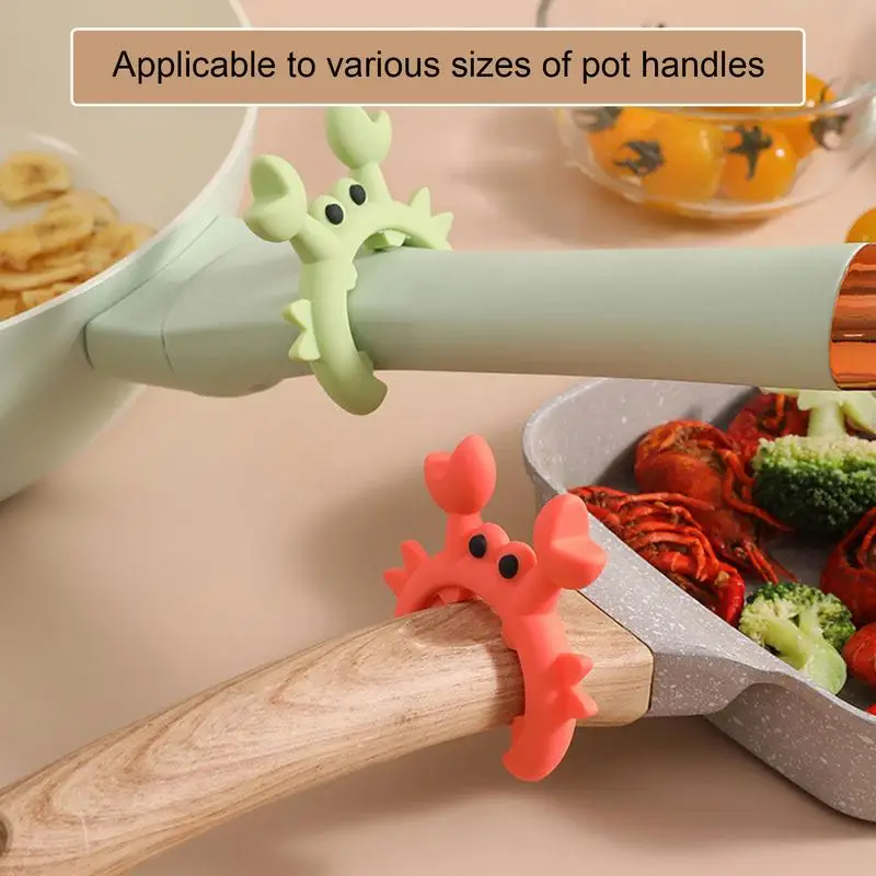 Crab Spoon Holder  Utensil Rest Cooking Spoon Holder Heat-Resistant Pot Clip Spoon Rest Stove Top Spatula Holder Kitchen Gadget