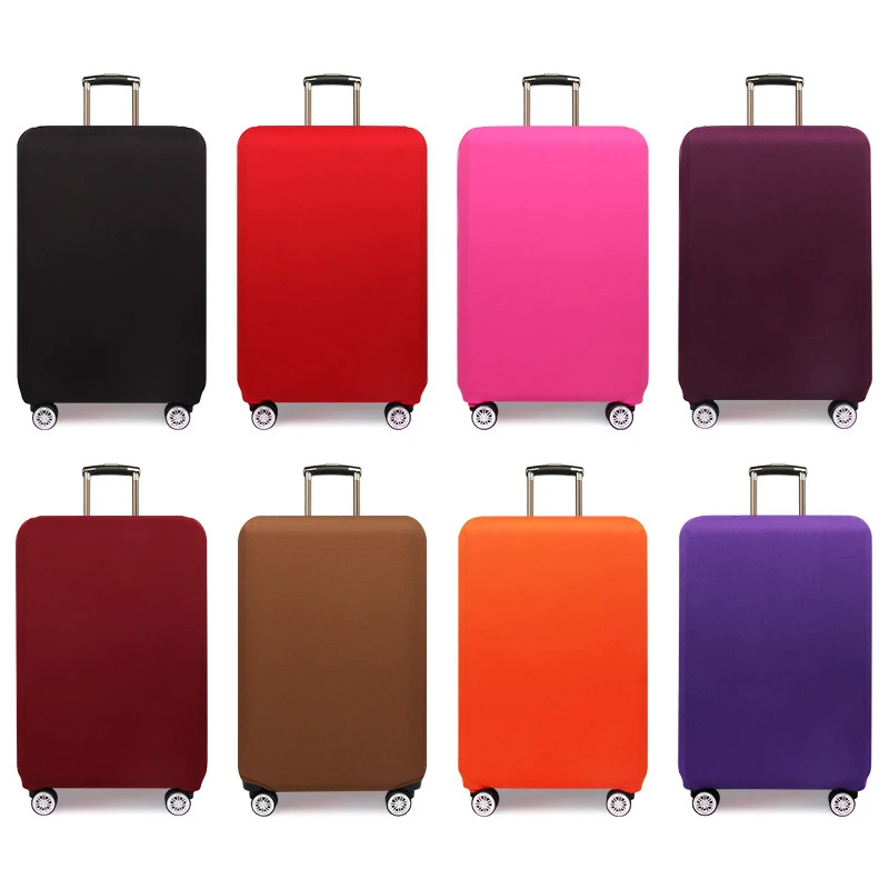 Luggage Cover Thick Elastic Solid Luggage Protective Cover Zipper Suit For 18-32 inch Bag Suitcase Covers Trolley Cover Travel Accessories