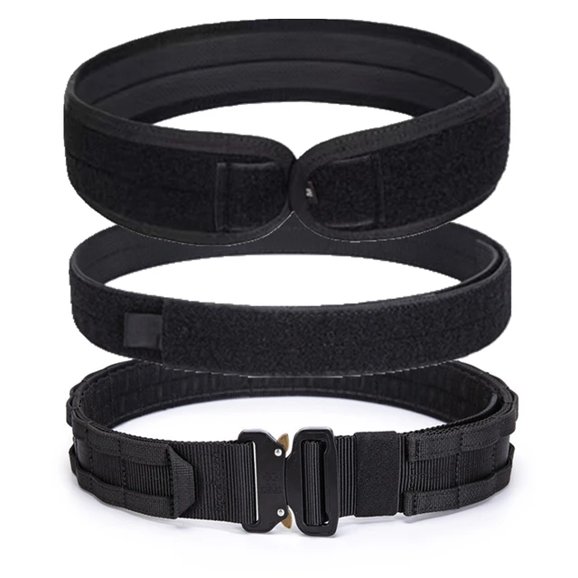 3 in 1 Battle Belt Waist Band, Quick Release 1.75" MOLLE Belt with Inner and Anti-Slip Pad- Heavy Duty Battle Belts