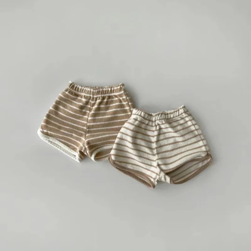 Summer New Baby Plaid Shorts Cotton Breathable Kids Casual Shorts Fashion Girls Striped Pants Comfortable Baby Boy
