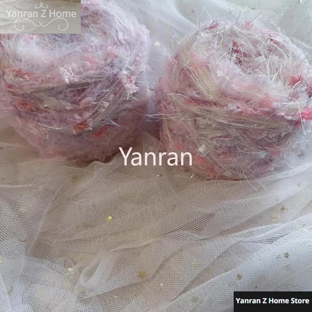 50g/ball Knitting Yarn Tao Zhi Yao Yao Series Hand Mixed Thread Pink Purple Circle Flower Handmade Crochet DIY Woven Bag Yarn 4